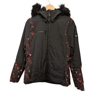 Nils Waterproof Breathable Sasha Faux Fur Insulated Jacket‎ Black Winter Outdoor
